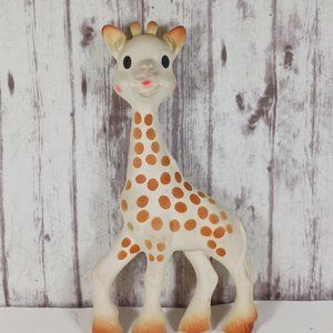 Vintage Sophie la Girafe Baby Teether Toy Natural Rubber With Squeaker 336190